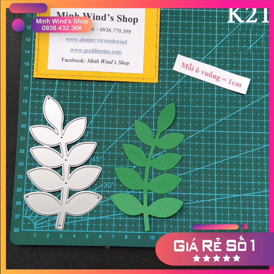 K21 - Khuôn Kim Loại Cắt Hình Chiếc Lá