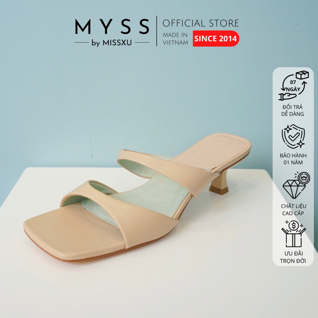 Giày sục nữ 2 quai ngang 5cm thời trang MYSS - SU118