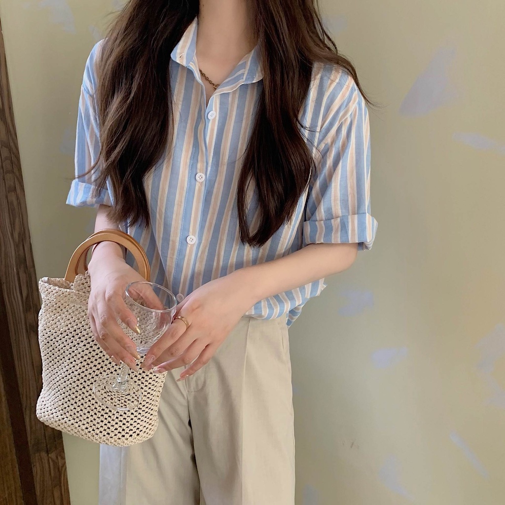 Áo Sơ Mi Tay Lỡ Phong Cách Hàn Quốc 17624
