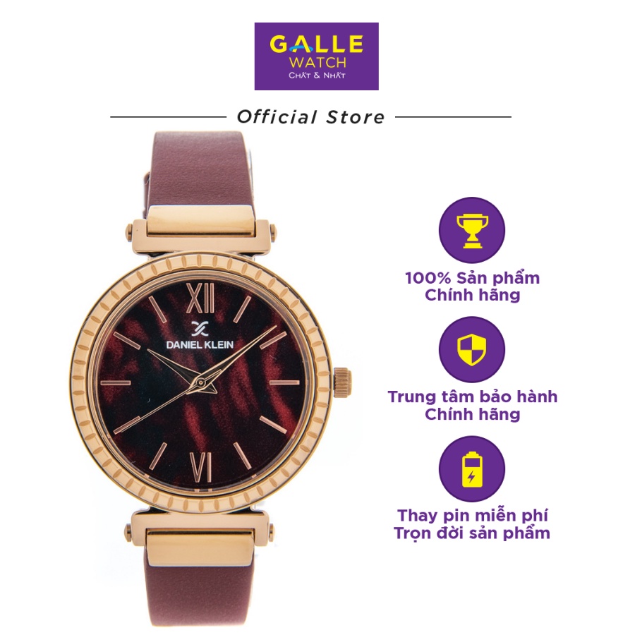 Đồng hồ nữ chính hãng Daniel Klein DK12071 chống nước, mặt số vân đá, vỏ thép không gỉ, dây da cao cấp | BigBuy360 - bigbuy360.vn