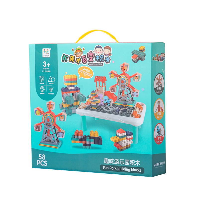 Đồ chơi Lego-Đồ chơi ghép hình-Bàn Lego đa năng-Montessori chất liệu nhựa ABS cao cấp-phát triển tư duy-logic