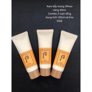 XẢ GIÁ GỐC TUÝP KEM TẨY TRANG WHOO VÀng 40ml