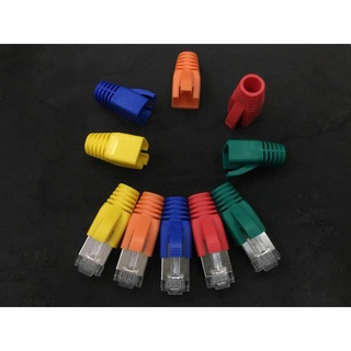 Bộ 10 đầu boot bằng nhựa dẻo chụp đầu mạng rj45 cat5e/cat6 - giao màu ngẫu nhiên