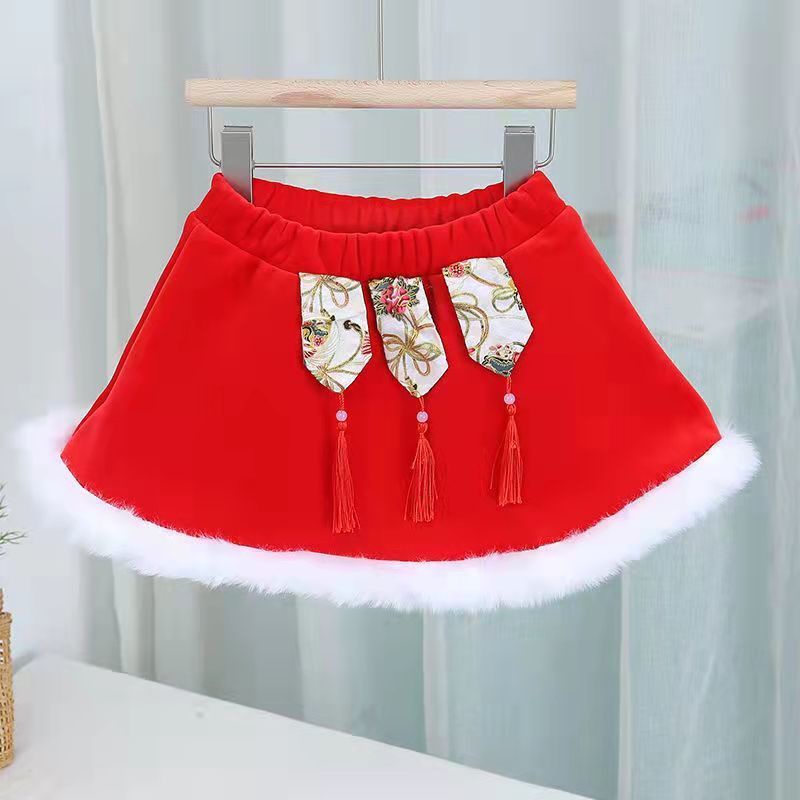 Đầm sườn xám Hán phục thời trang năm mới xinh xắn cho bé gái