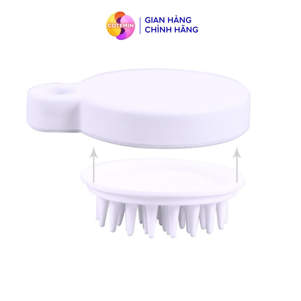 Lược Gội Đầu Muji Xuất Nhật Silicon Massage Đầu Giảm Stress Rụng tóc Kích Thích Mọc Tóc COTEMIN