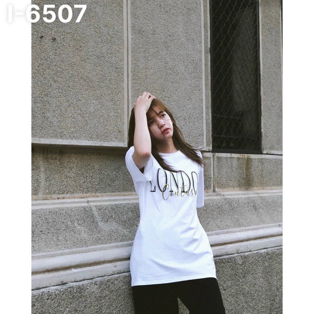 Áo Thun Tay Ngắn/Lỡ Unisex LONDON vải cotton màu ĐEN/TRẮNG 🦋/Nam nữ unisex Hàn Quốc