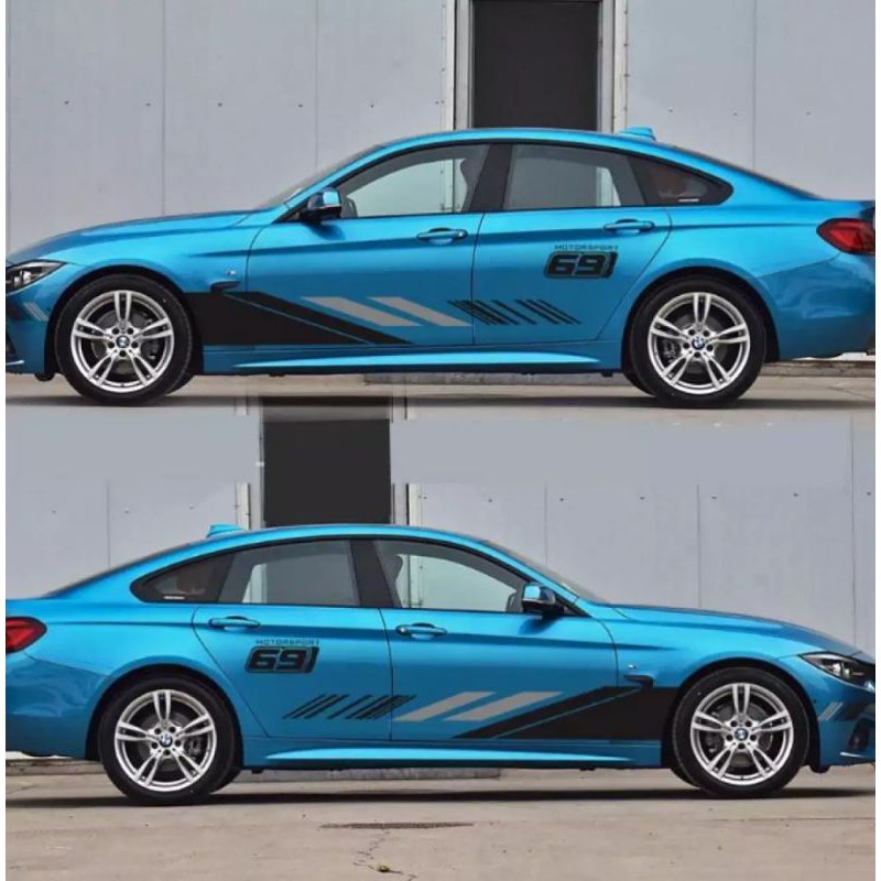 Tem dán trang trí xe ô tô , phong cách thể thao