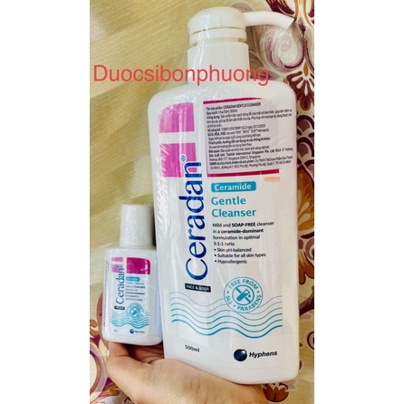 Sữa Tắm Cho Trẻ em và trẻ sơ sinh, phụ nữ có thai Ceradan gentle cleanser 50ml