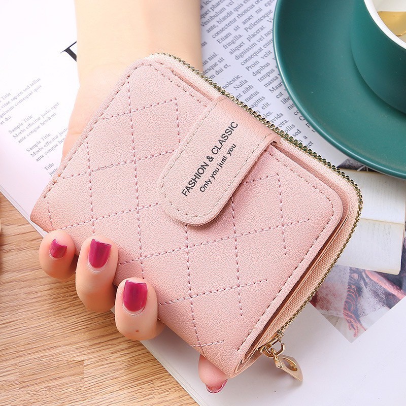 Ví ngắn nam nữ cầm tay bỏ túi 2 trong 1 da siêu cấp nhiều ngăn 247V457 CARO FASHION siêu dễ thương