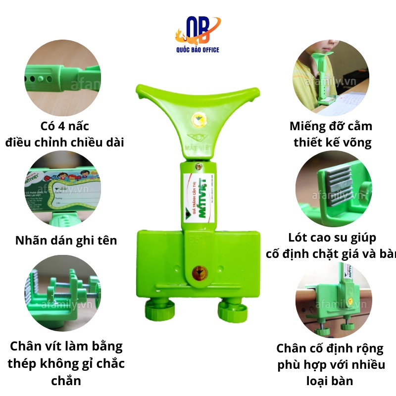 Giá đỡ Chống Cận Thị, chống gù, chống cong vẹo cột sống MẮT VIỆT - E5+/ E10+ - 1 chiếc