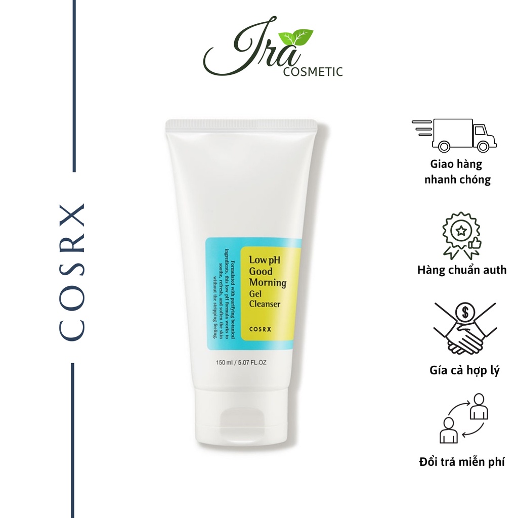 [Loại 150ml] Sữa Rửa Mặt Cosrx Low PH Good Morning Gel Cleanser Dạng Gel Chiết Từ Dầu Cây Trà