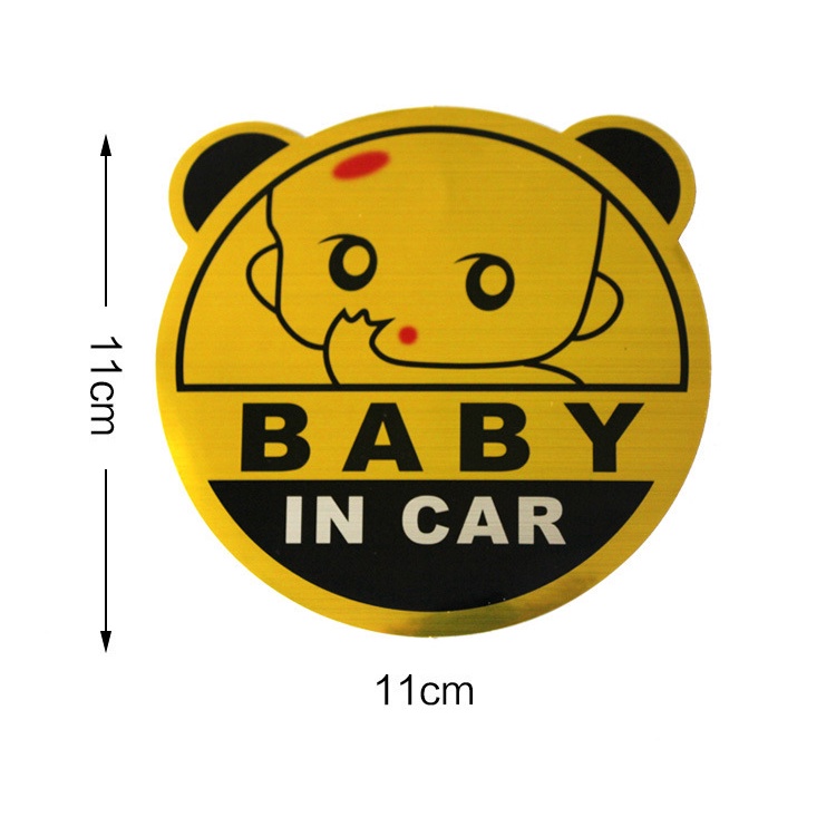 Tem Baby in Car dán đuôi xe ô tô - Tem dán loại to nhiều mẫu đáng yêu để lựa chọn