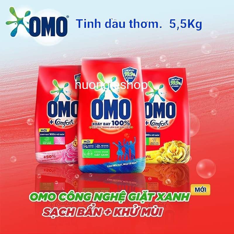 Bột giặt OMO Comfor công nghệ giặt xanh - Sạch Bẩn Khử Mùi