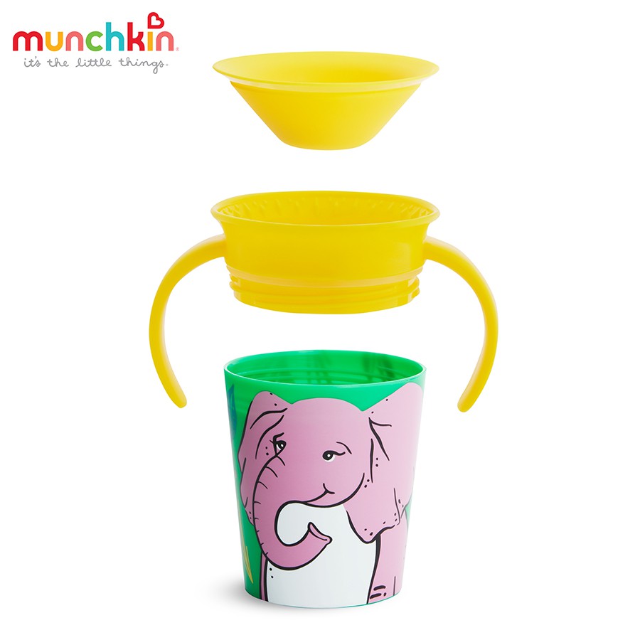 Cốc 360° chống đổ deco có tay cầm Munchkin 177ml