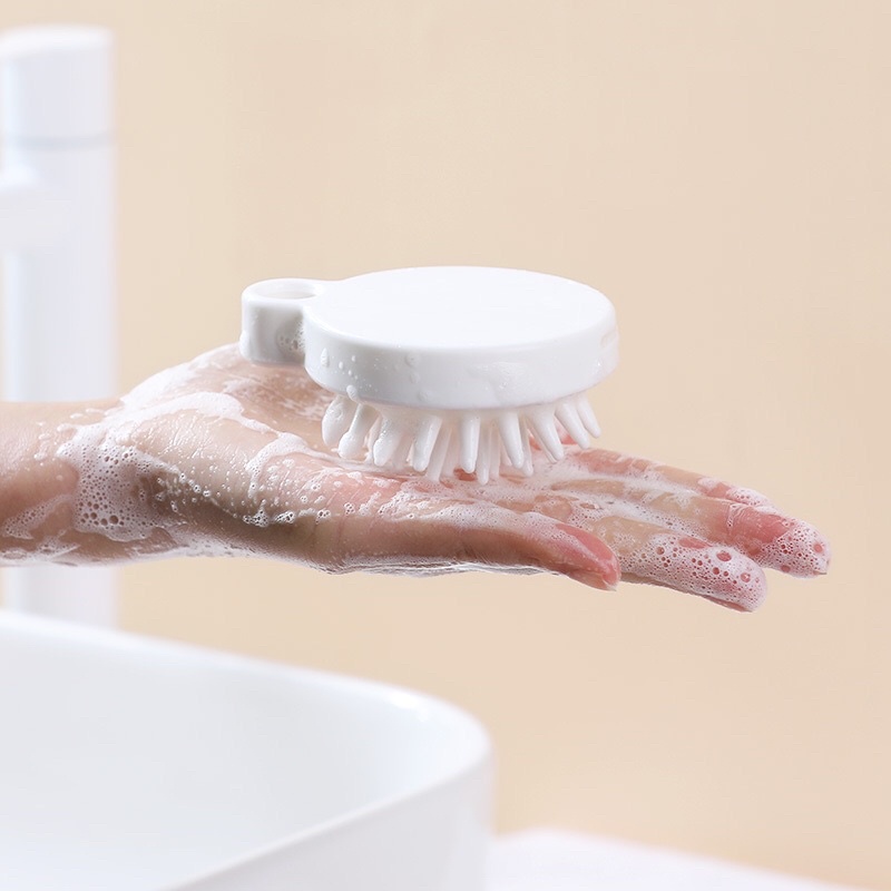 Lượt Gội Đầu Silicon Massage - Lược Chải đầu Silicone giúp chống gãy rụng, gỡ rối tóc