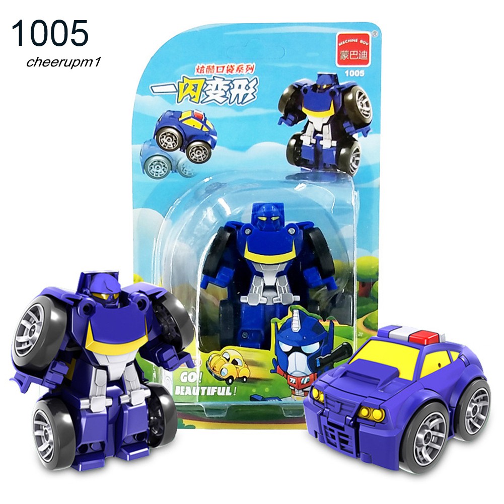 Đồ chơi mô hình xe biến hình thành robot nhỏ gọn dễ thương cho bé