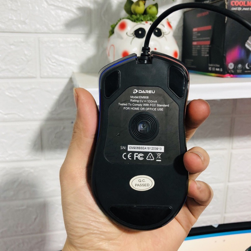 Chuột Máy Tính Dureu EM908 - Chuột Gaming Có Đèn LED Chuyên Dùng Game Làm Việc Cực Bền - Bảo Hàng 12 Tháng