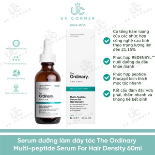 [BẸP VỎ DO VẬN CHUYỂN] Serum dưỡng làm dày tóc The Ordinary Multi-peptide serum for hair density 60ml