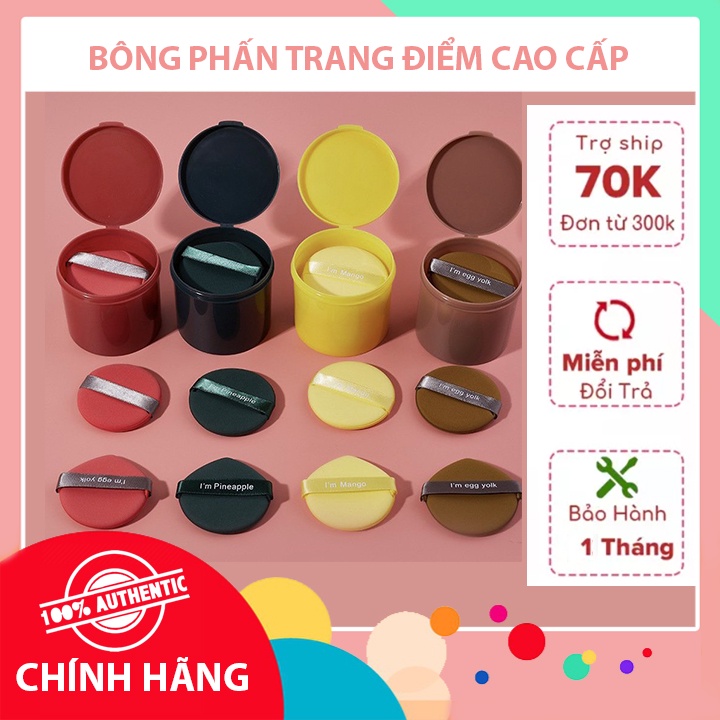 Bông Phấn Trang Điểm Tán Kem Nền, Phấn Phủ, Bông Phấn Mềm Mại, Thích Hợp Cho Người Mới Học Makeup, Dễ Dàng Vệ Sinh