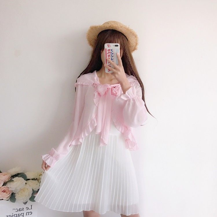 Áo Cardigan Chiffon Có Mũ Trùm Đầu Chống Nắng Phong Cách Lolita Dành Cho Nữ 2021 Mới | BigBuy360 - bigbuy360.vn
