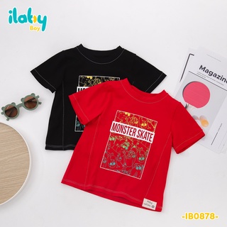 [25.6 GIẢM 40K ĐƠN 299K] Áo cho bé trai ILABY in hình chất liệu cotton thoáng mát [20IB08780322]