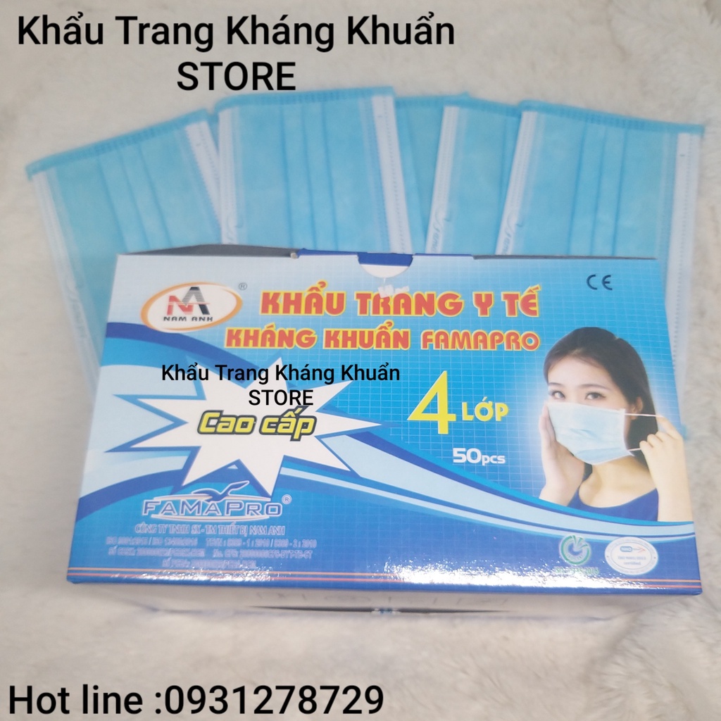 Khẩu Trang Y Tế 50 Cái - Hộp Khẩu Trang Y tế Famapro Cô Gái Đủ Màu - Đạt Tiêu Chuẩn - Lọc Khuẩn 99% - Hàng Xuất Khẩu