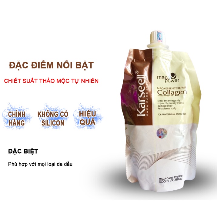 Kem Ủ Tóc COLLAGEN KASEELL 500 ML - Ủ Dưỡng Tóc Collagen Lamyra