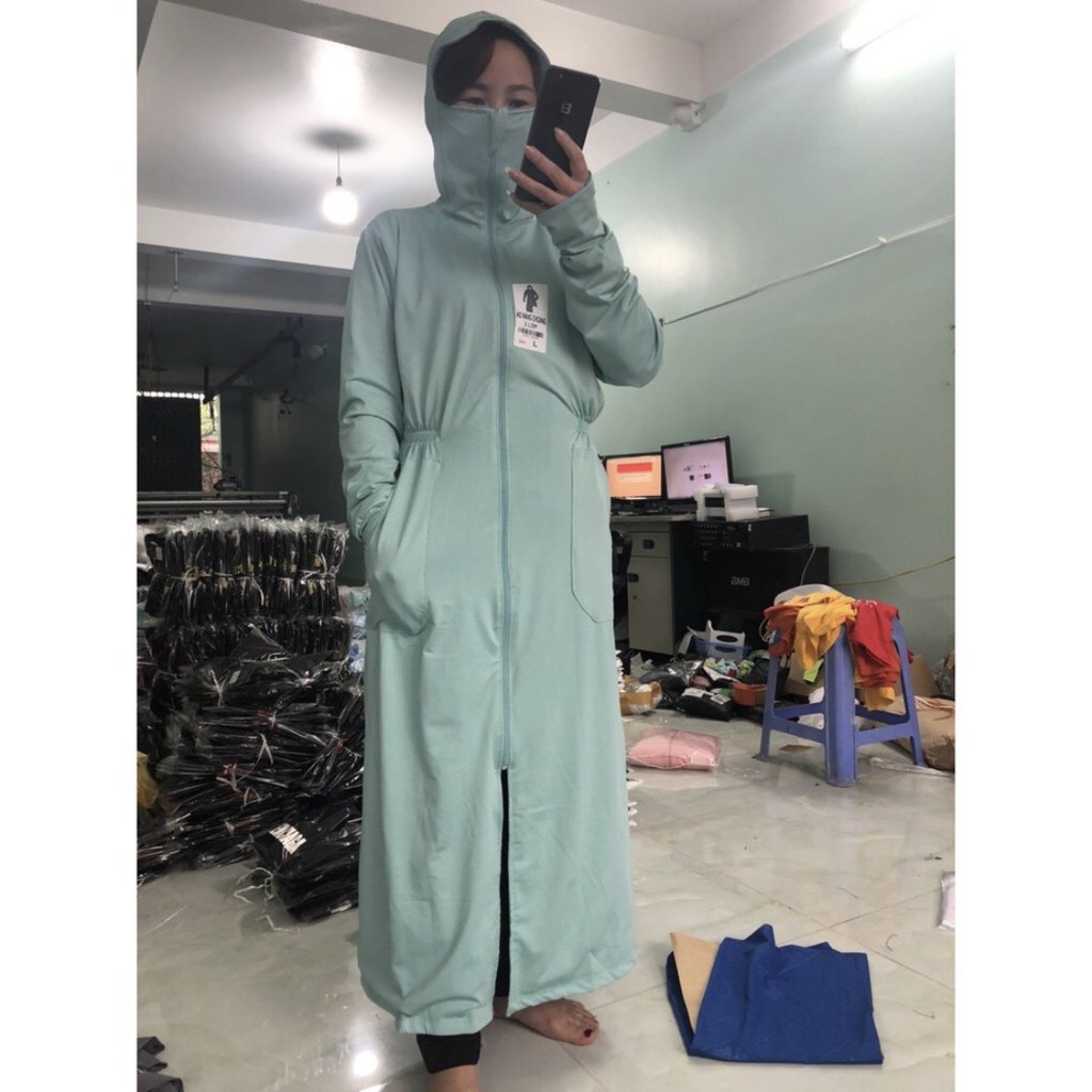 Áo chống nắng thông hơi chất liệu cotton thấm hút mồ hôi kiểu dáng toàn thân hàng cao cấp form dài thời trang nữ mùa hè