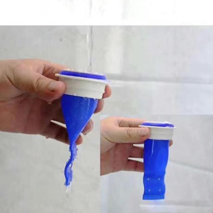 PVN16348 Bộ van ngăn mùi hôi cống kèm nắp nhựa, phụ kiện silicon lắp thoát sàn chống côn trùng T2 - Nút cống xanh