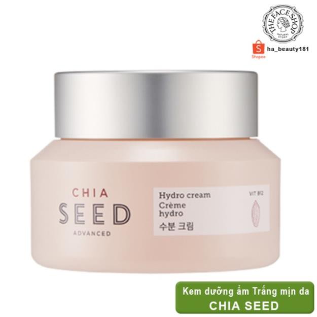 (AUTH_Korea)Kem Dưỡng ẩm Sáng mịn da CHIA SEED Hydro Cream 50ml The Face Shop