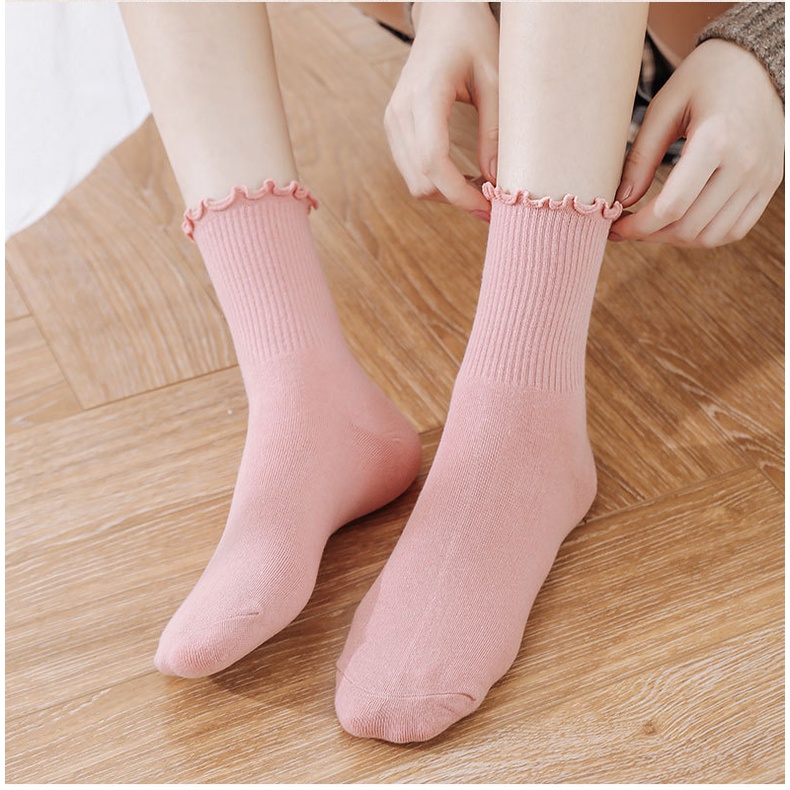 Vớ Ren Cổ Trung Nhiều Màu Sắc Dễ Thương Phong Cách Nhật Bản Cho Nữ