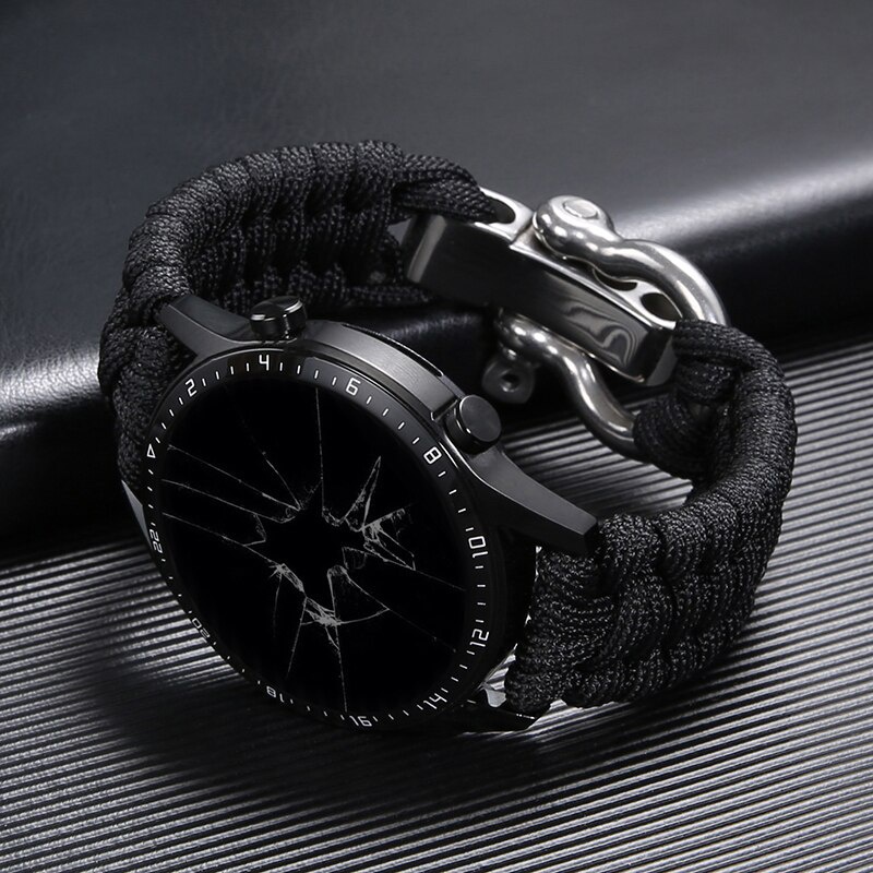 HUAWEI Dây Đeo Nylon 20 / 22mm Khóa Kim Loại Cho Đồng Hồ Thông Minh Samsung Galaxy Watch 4 3 41 45mm GT3 GT2e GT2
