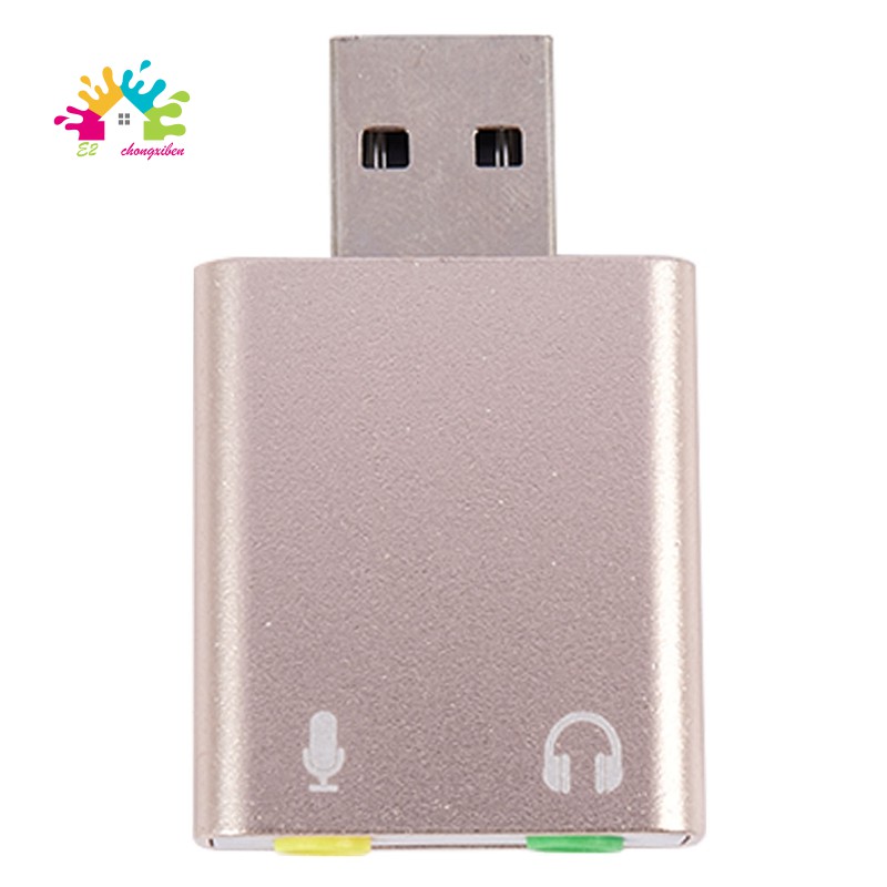 Card Âm Thanh Chuyển Đổi Usb 7.1 Sang Jack 3.5mm Cho Pc / Laptop