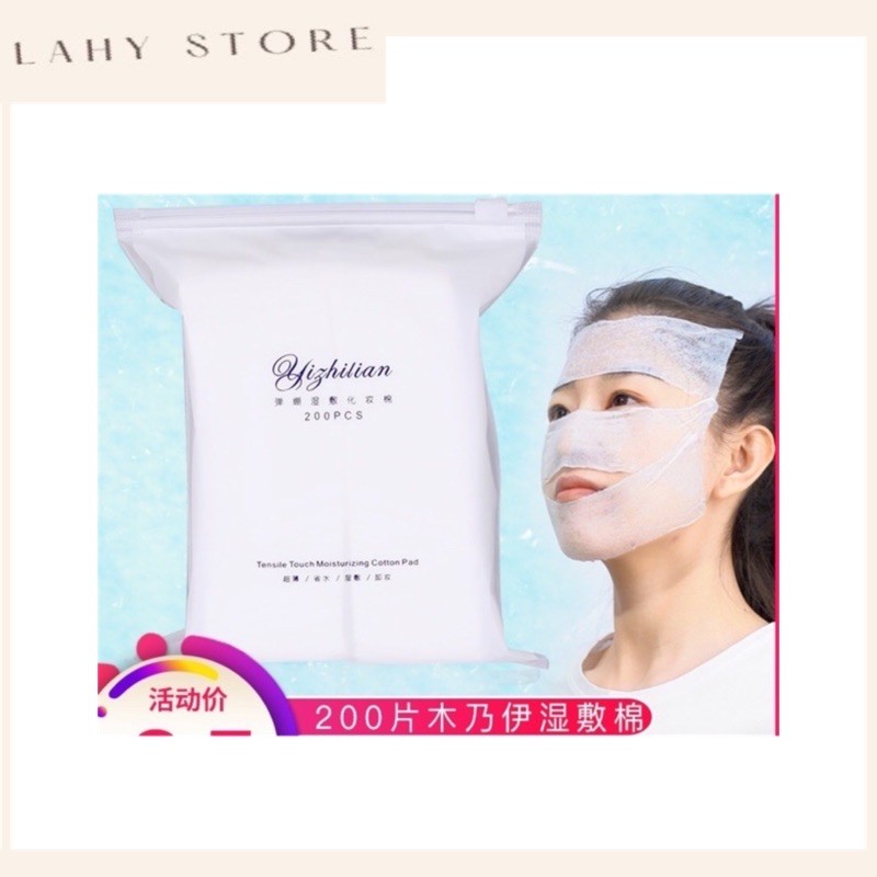 Bông thấm toner đắp mask kéo dãn 200 miếng