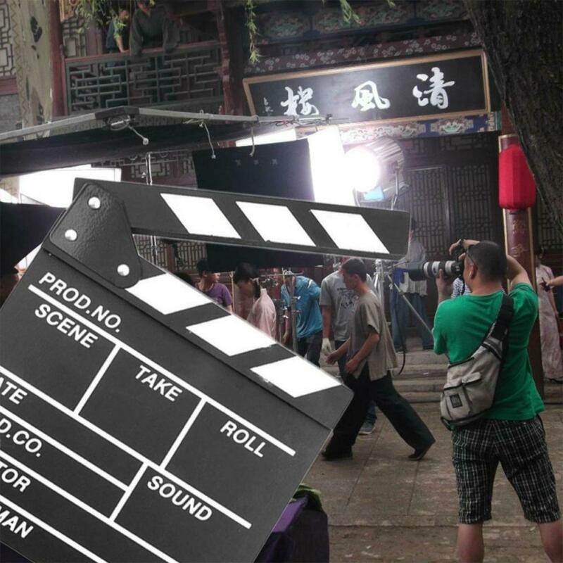 Movie Film TV Slate Clapper Board Dry Clapboard Erase Action Decor Cut New Scene C8M0