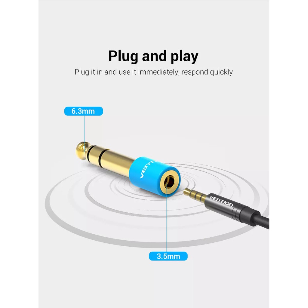 Jack chuyển 6 Ly ra 3.5mm Vention