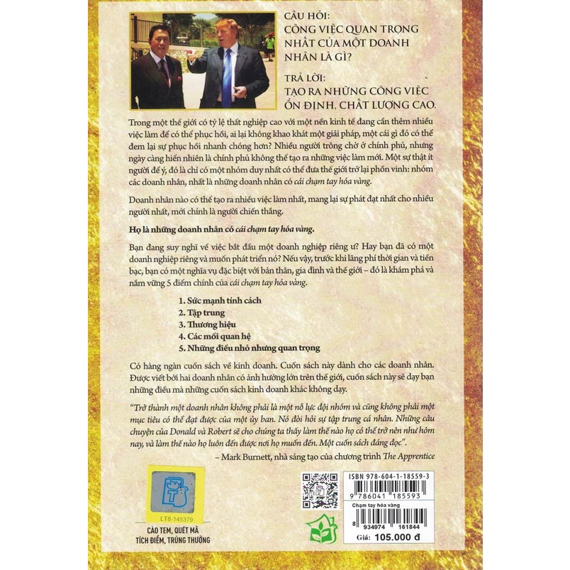 Sách - Chạm Tay Hóa Vàng - Tại Sao Một Số Doanh Nhân Trở Nên Giàu Có, Còn Những Người Khác Thì Không?