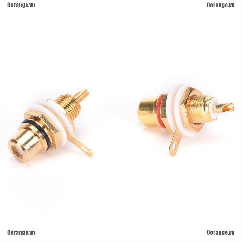 Bộ 10 Đầu Nối RCA Mạ Vàng 24K Chuyên Dụng Cho Xe Hơi