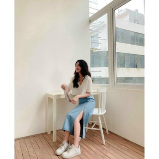 Áo croptop len 4 màu mã B297 (kèm ảnh thật,video)