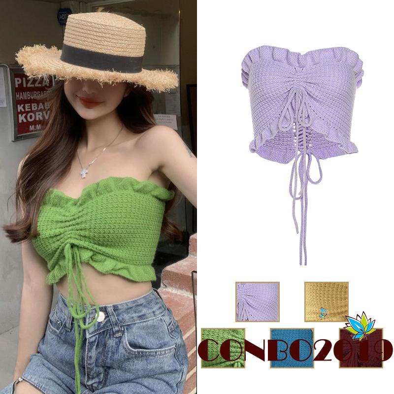 Áo ống màu sắc thời trang quyến rũ cho nữ