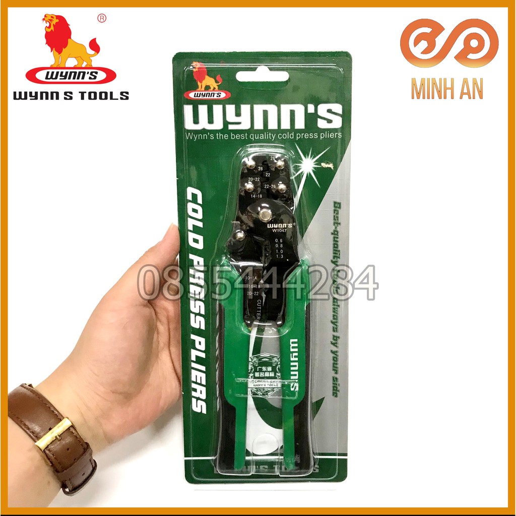 Kìm bấm cos đa năng [HÀNG CHÍNH HÃNG] WYNN'S W1047 - Kìm bấm cos, cos kim kèm cắt, tuốt dây đa năng