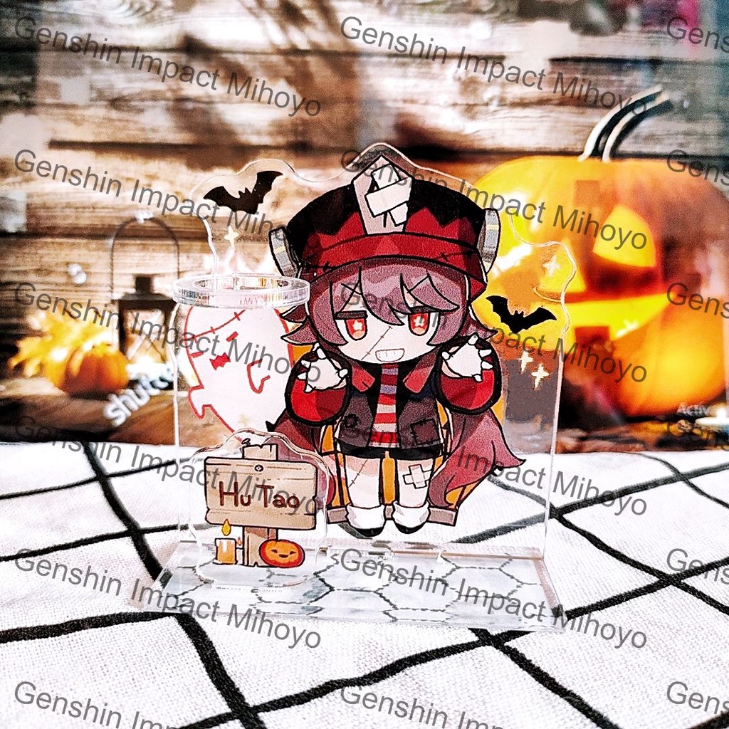Hutao Hu Tao Standee nhân vật game Genshin Impact để bàn phiên bản HALLOWEEN