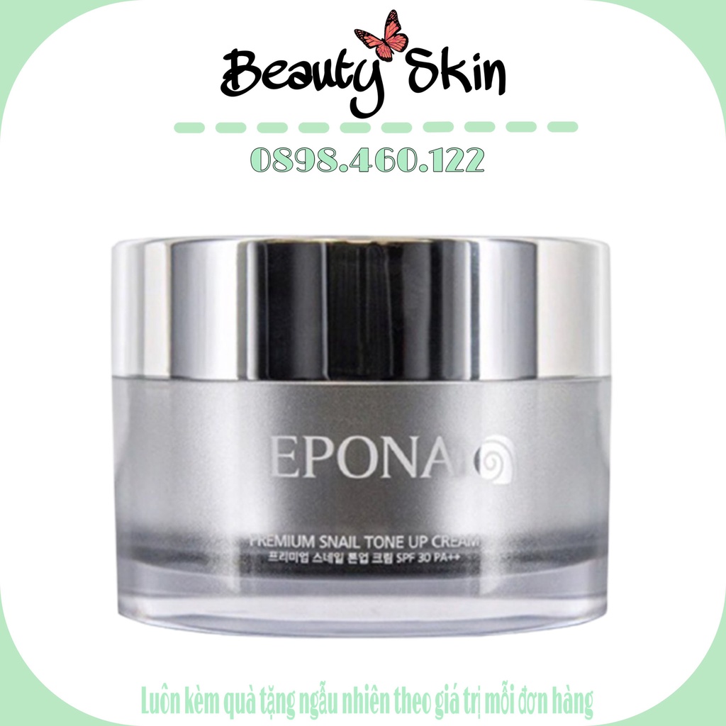 Kem Dưỡng Epona Premium Snail Tone Up Cream SPF 30/ PA++ Sáng Da, Nâng Tông Chiết Xuất Ốc Sên 50ml