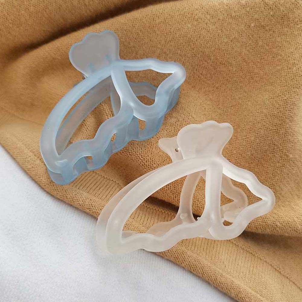 Kẹp tóc bằng nhựa trong suốt màu sắc xinh xắn tùy chọn