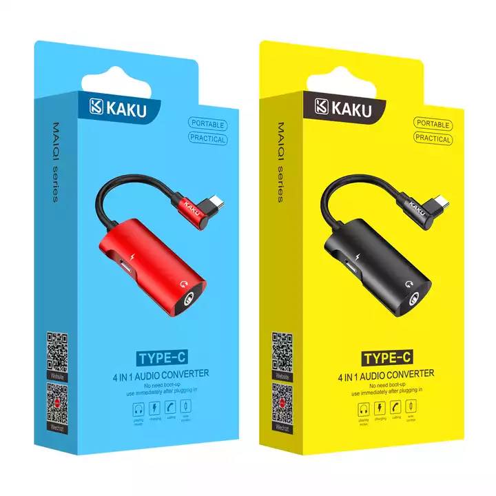 Dây Cáp Chuyển Type-C Ra 1 Sạc 1 Tai Nghe Kaku 377