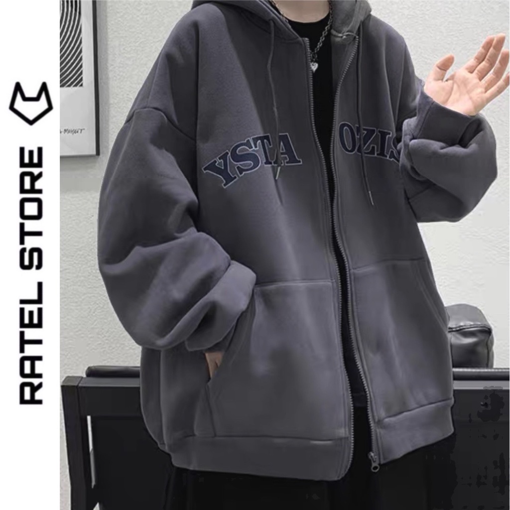 Áo Khoác Local Brand Jacket Hoodie Zip Nỉ Thu Đông Nam Nữ YSTAOZIS Unisex Form Rộng