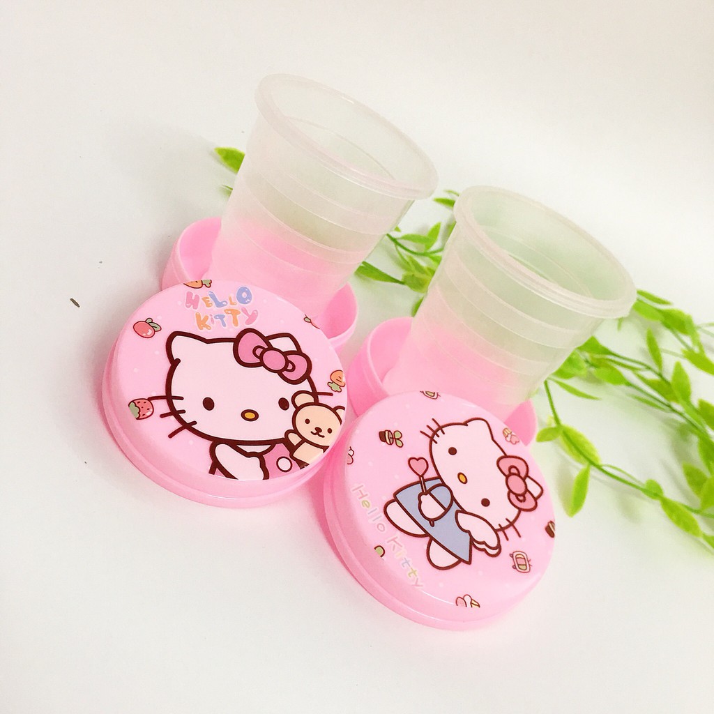 🌸🌸Cốc nhựa gấp gọn thông mình Hello Kitty