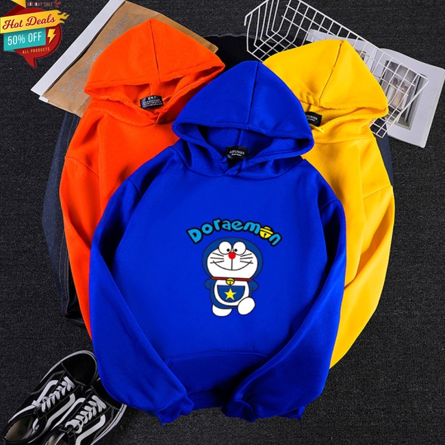 ✨áo trùm đầu✨Áo hoodie in hình Doraemon thời trang dễ thương | BigBuy360 - bigbuy360.vn