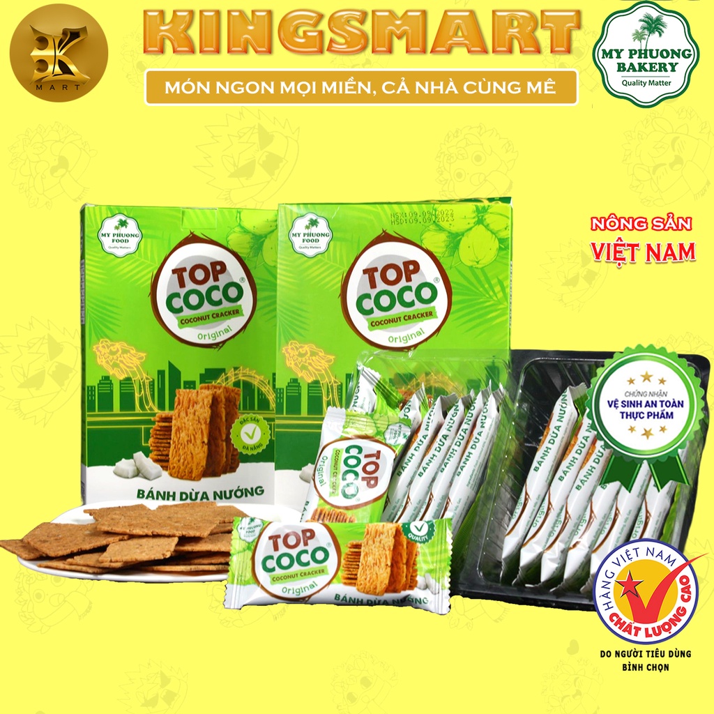 Bánh Dừa Nướng Vị Nguyên Bản 230g MỸ PHƯƠNG Thơm Ngon Giòn Rụm