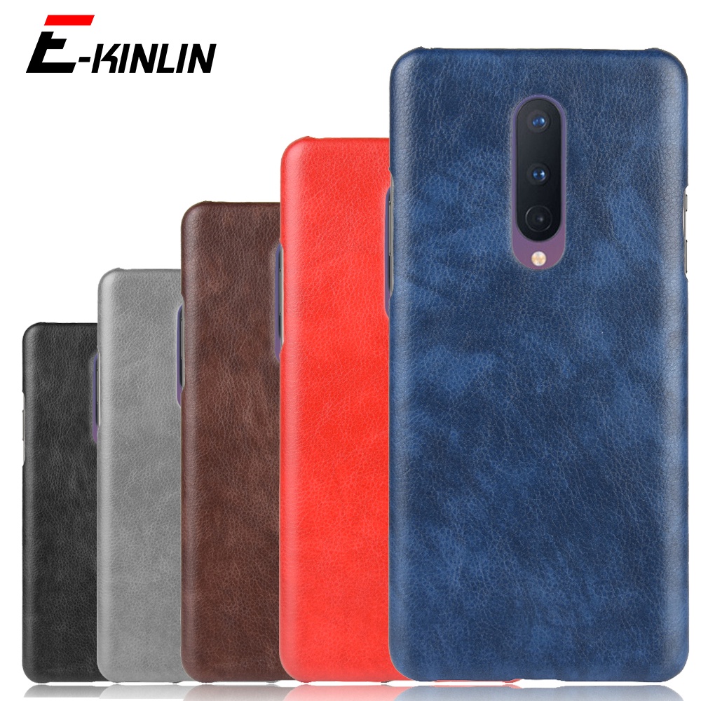 Ốp Điện Thoại PC Cứng Phối Da PU Phong Cách Cổ Điển Sang Trọng Cho OnePlus One Plus 8 8T 7T 7 Pro 6T 6